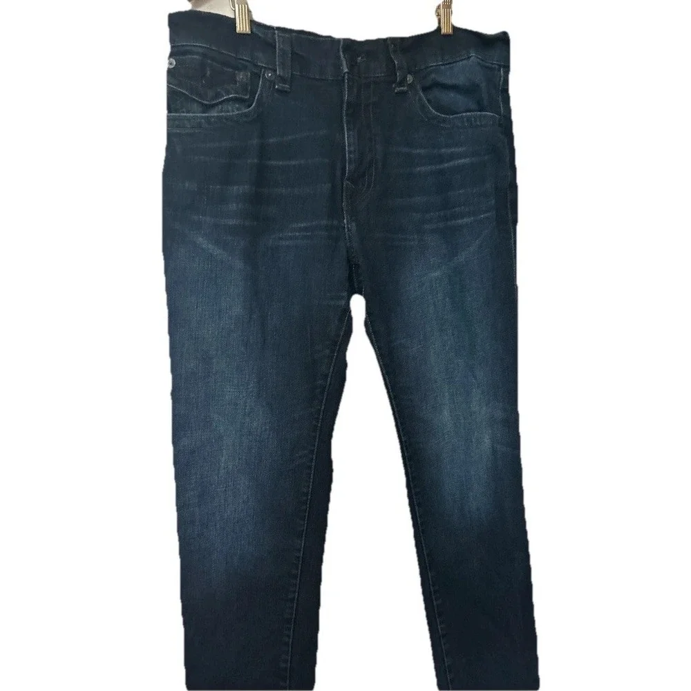 True Religion Geno Big T Flap Pocket Relaxed Slim Fit Jeans Men's Size 36x32.5